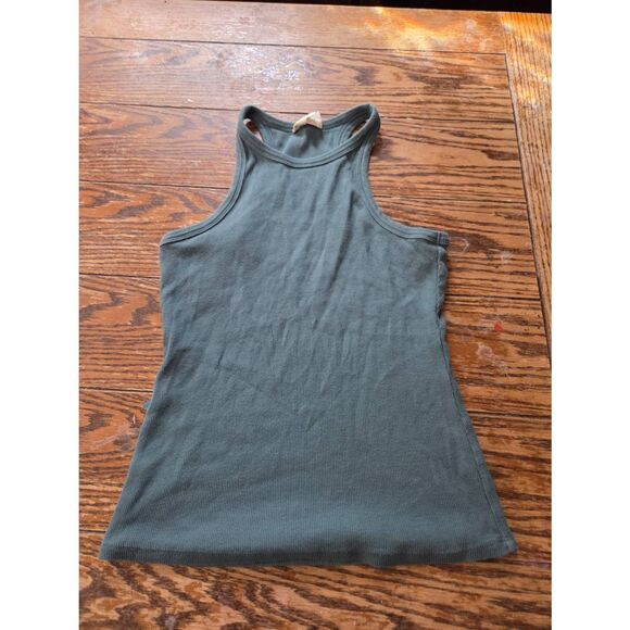 Sezane Marcelo Tank Top In Green Sz Medium - Picture 2 of 5